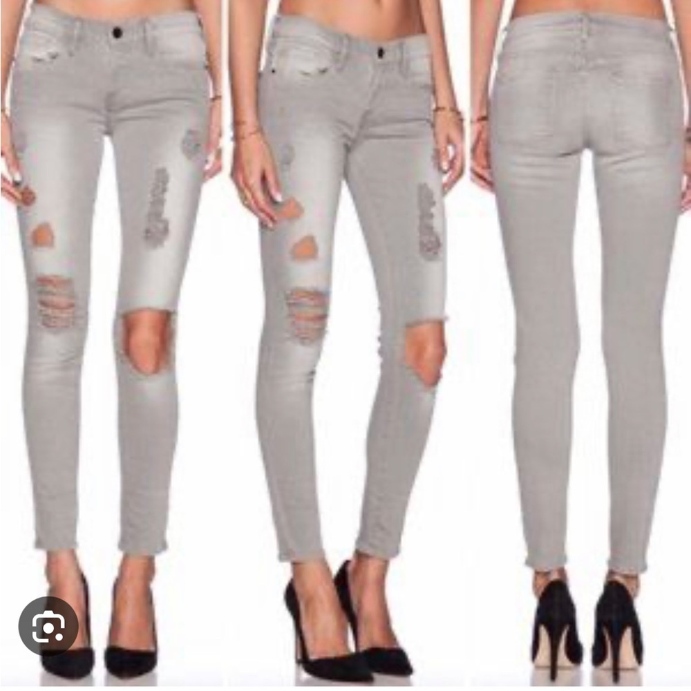 Frame Denim Le Rip - Harding- Light Grey 26